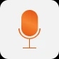 A simple illustration of a microphone.